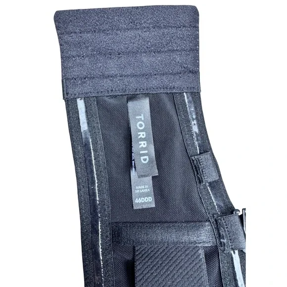 Torrid Bombshell Everyday Strapless Push-Up Bra Black Lace Trim 46DDD - Picture 11 of 13